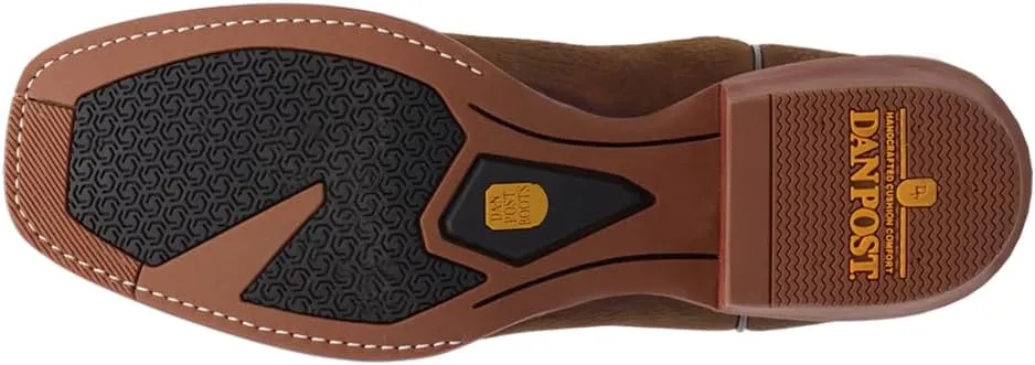 Dan Post Boots Mens Creed Embroidered Square Toe Pull On Casual Boots Mid Calf - Brown