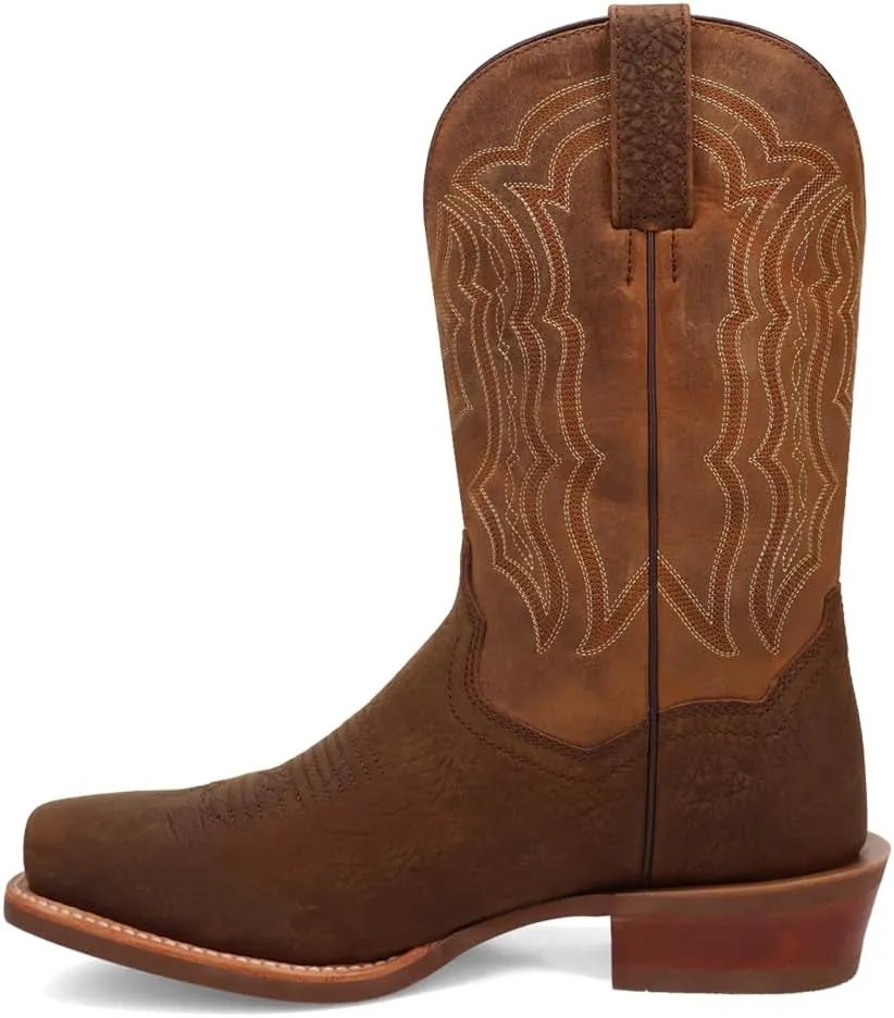 Dan Post Boots Mens Creed Embroidered Square Toe Pull On Casual Boots Mid Calf - Brown