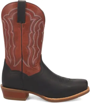 Dan Post Boots Mens Creed Embroidered Square Toe Pull On Casual Boots Mid Calf - Brown