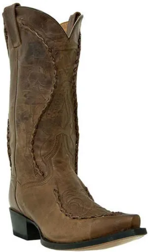 Dan Post Mens Thin Blue Line Square Toe Casual Boots Mid Calf - Blue, Brown