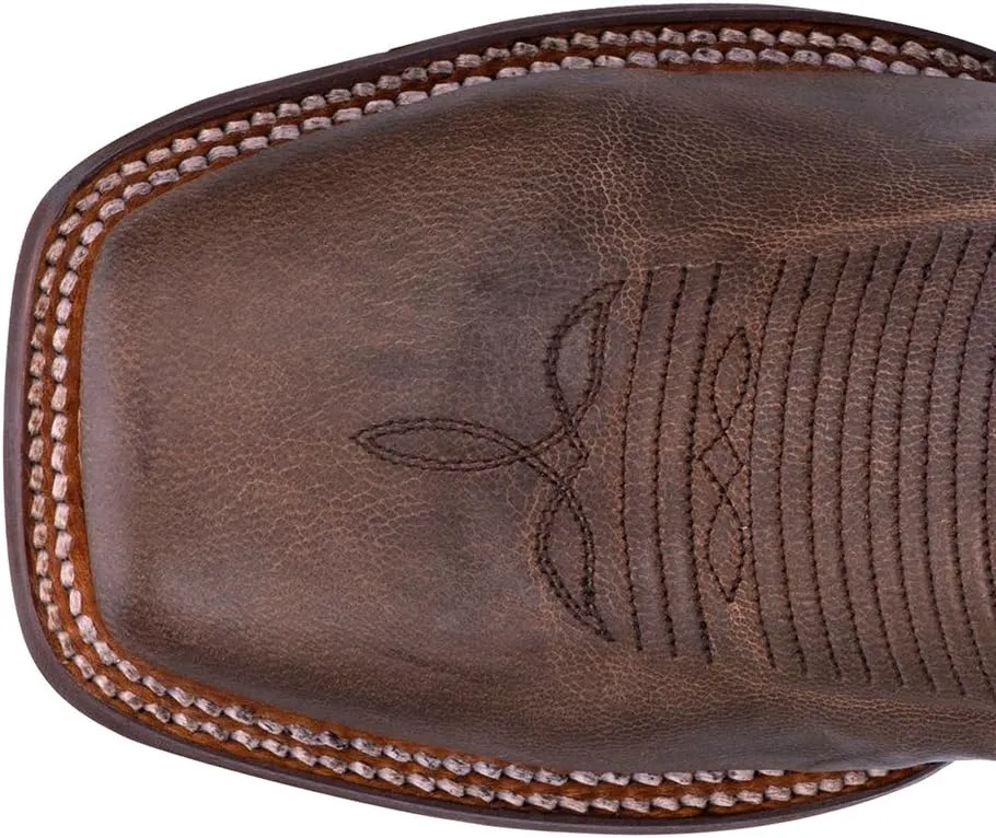 Dan Post Mens Thin Blue Line Square Toe Casual Boots Mid Calf - Blue, Brown