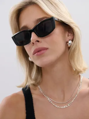 Danni Angular Sunglasses in Black