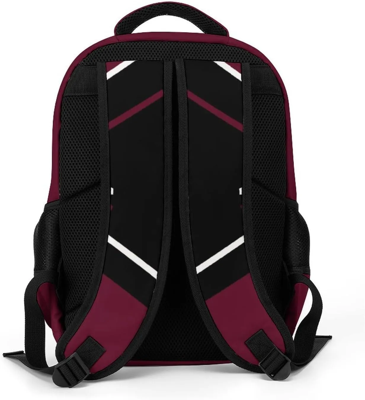 Dark Red Cheerleader Waterproof School Backpack Personalized with Name for Men Women Sport Laptop Bag