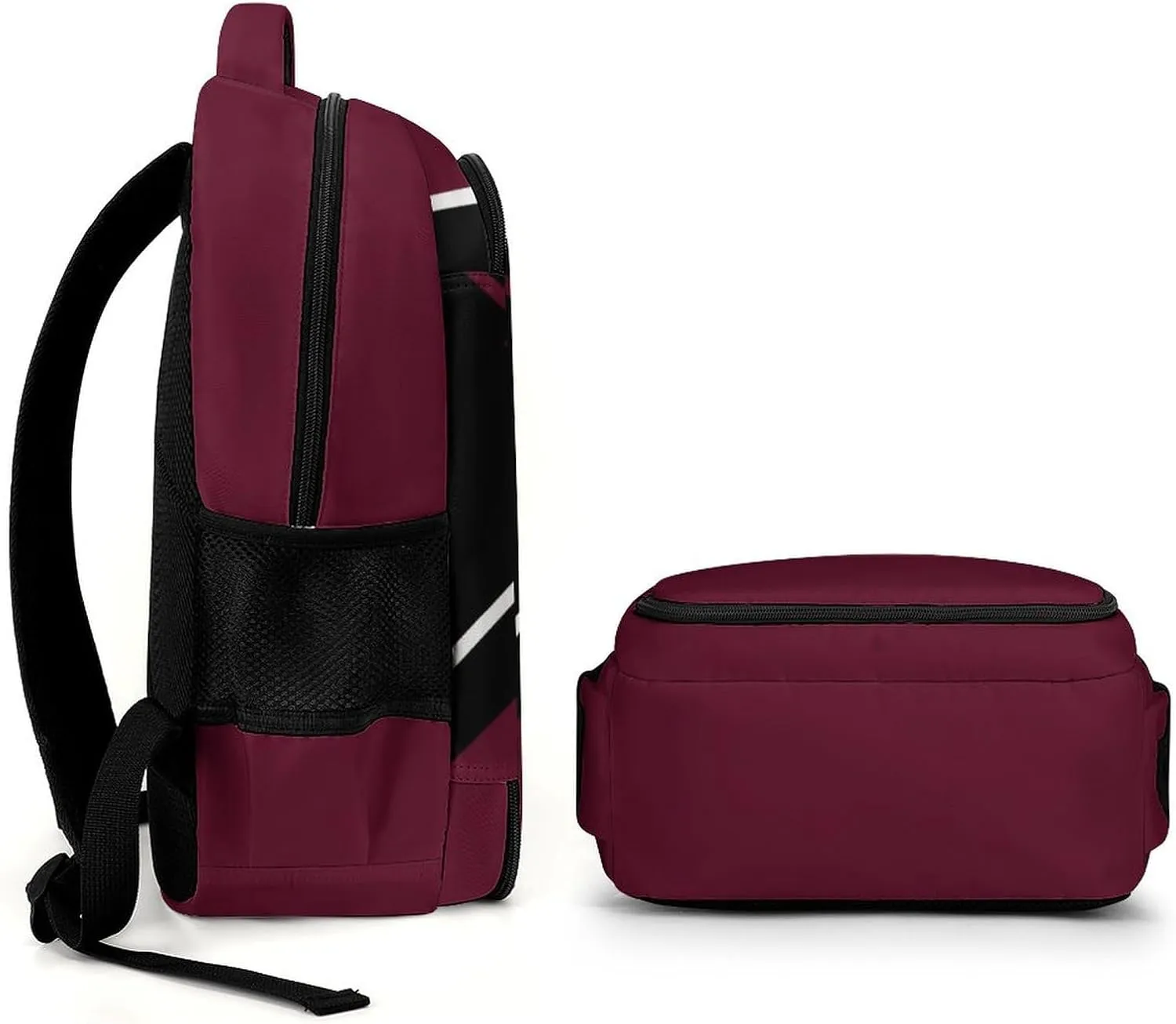Dark Red Cheerleader Waterproof School Backpack Personalized with Name for Men Women Sport Laptop Bag