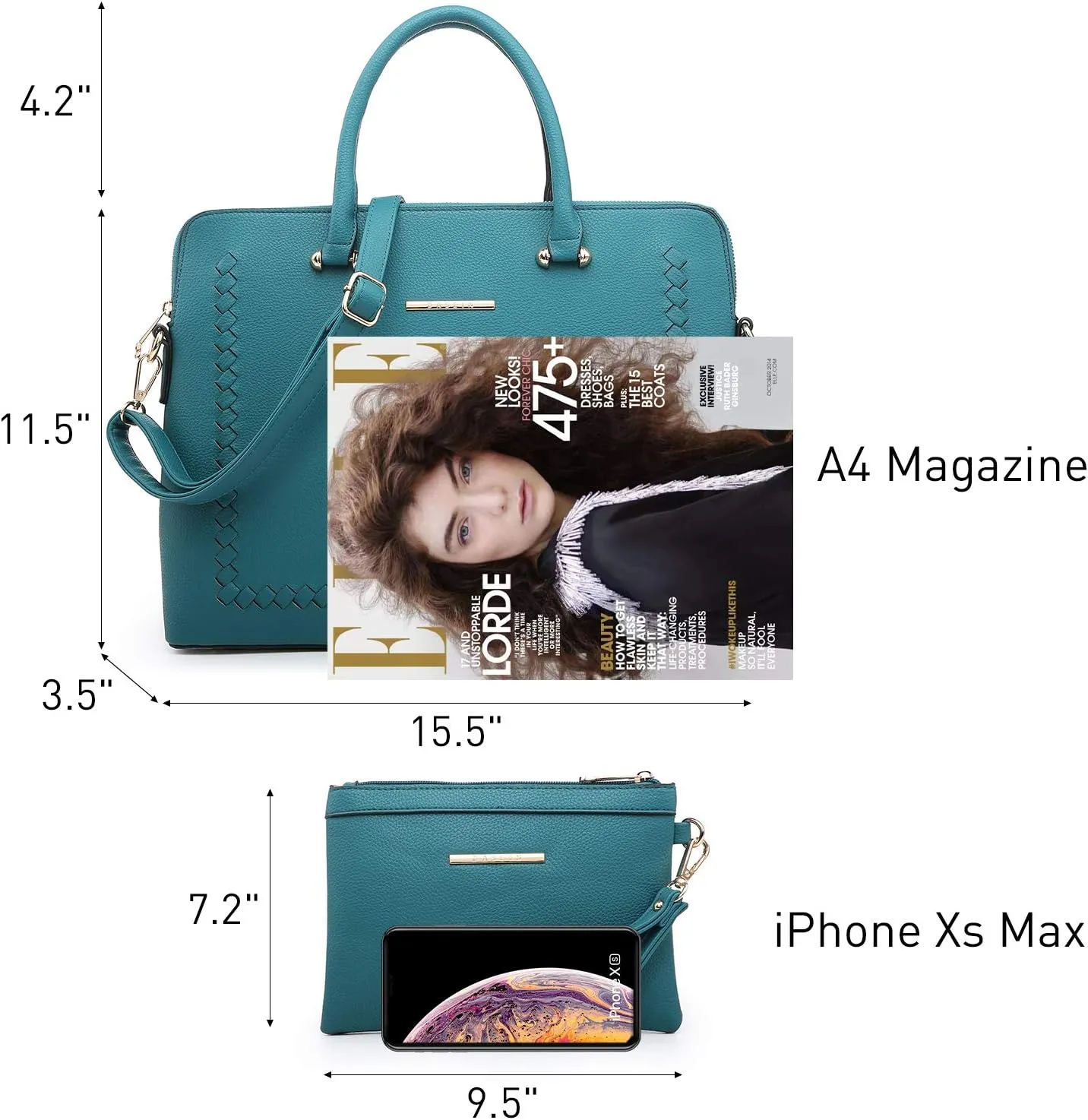 Dasein Laptop Bag for Women 14 Inch Computer Shoulder Bag Large Capacity Messenger Bag Business Office Professional Work Tote