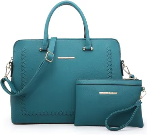 Dasein Laptop Bag for Women 14 Inch Computer Shoulder Bag Large Capacity Messenger Bag Business Office Professional Work Tote