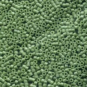 DB 2291, Opaque Matte Glazed Dark Green - Miyuki Delica Beads - Size 11 - 5 grams - Japanese Cylinder Seed Beads - Retail & Wholesale
