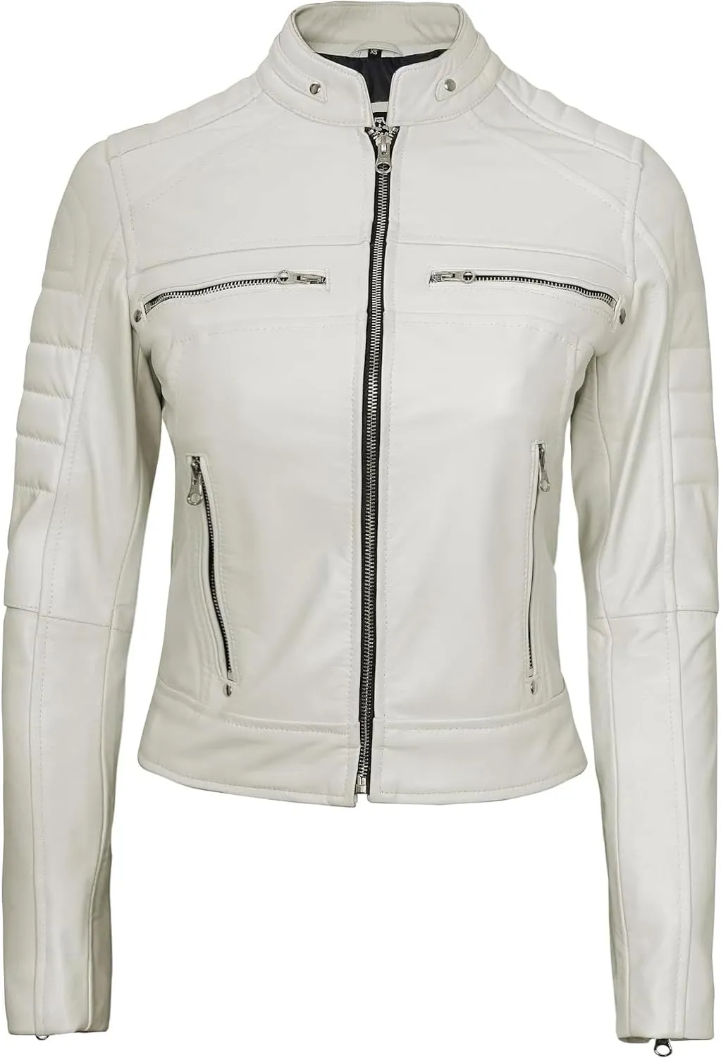 Decrum Leather Jacket Women - Stylish Casual Real Lambskin Leather Jackets for Women