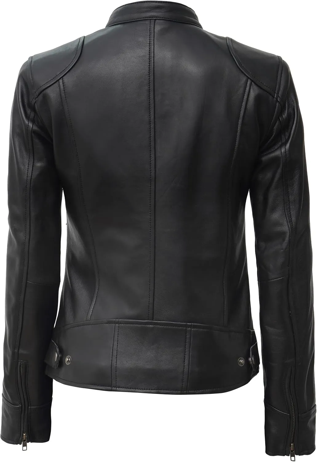 Decrum Leather Jackets For Women - Cafe Racer Style Casual Trending Fashion Womens Leather Jacket