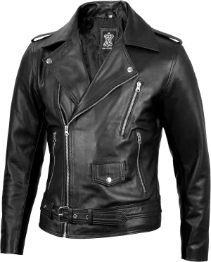 Decrum Mens Leather Jacket - Real Lambskin Fashion Leather Jackets for Men