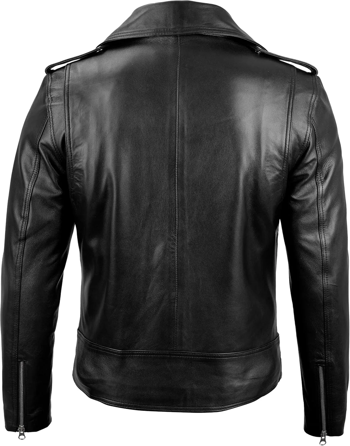 Decrum Mens Leather Jacket - Real Lambskin Fashion Leather Jackets for Men
