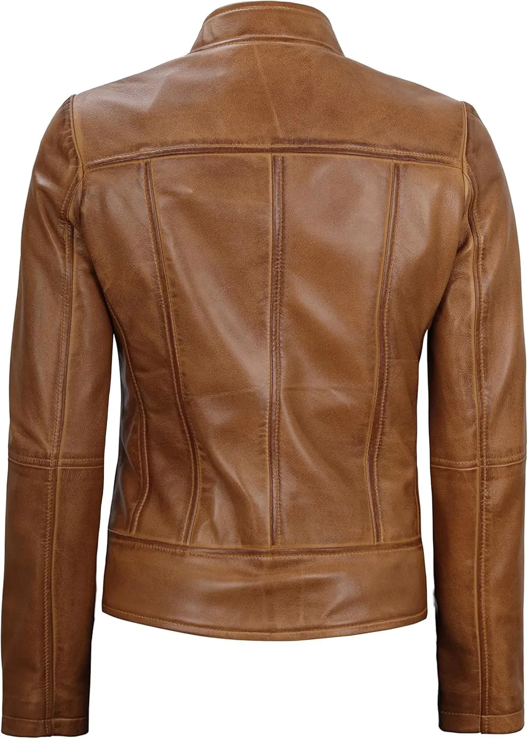 Decrum Womens Leather Jacket - Real Lambskin Stylish Leather Jackets For Women