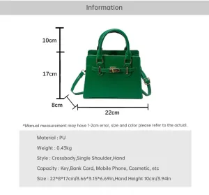 Designer Inspired Small Tote Handbag, Structured Top Handle Purse with Lock Detail, Available in 5 Colors