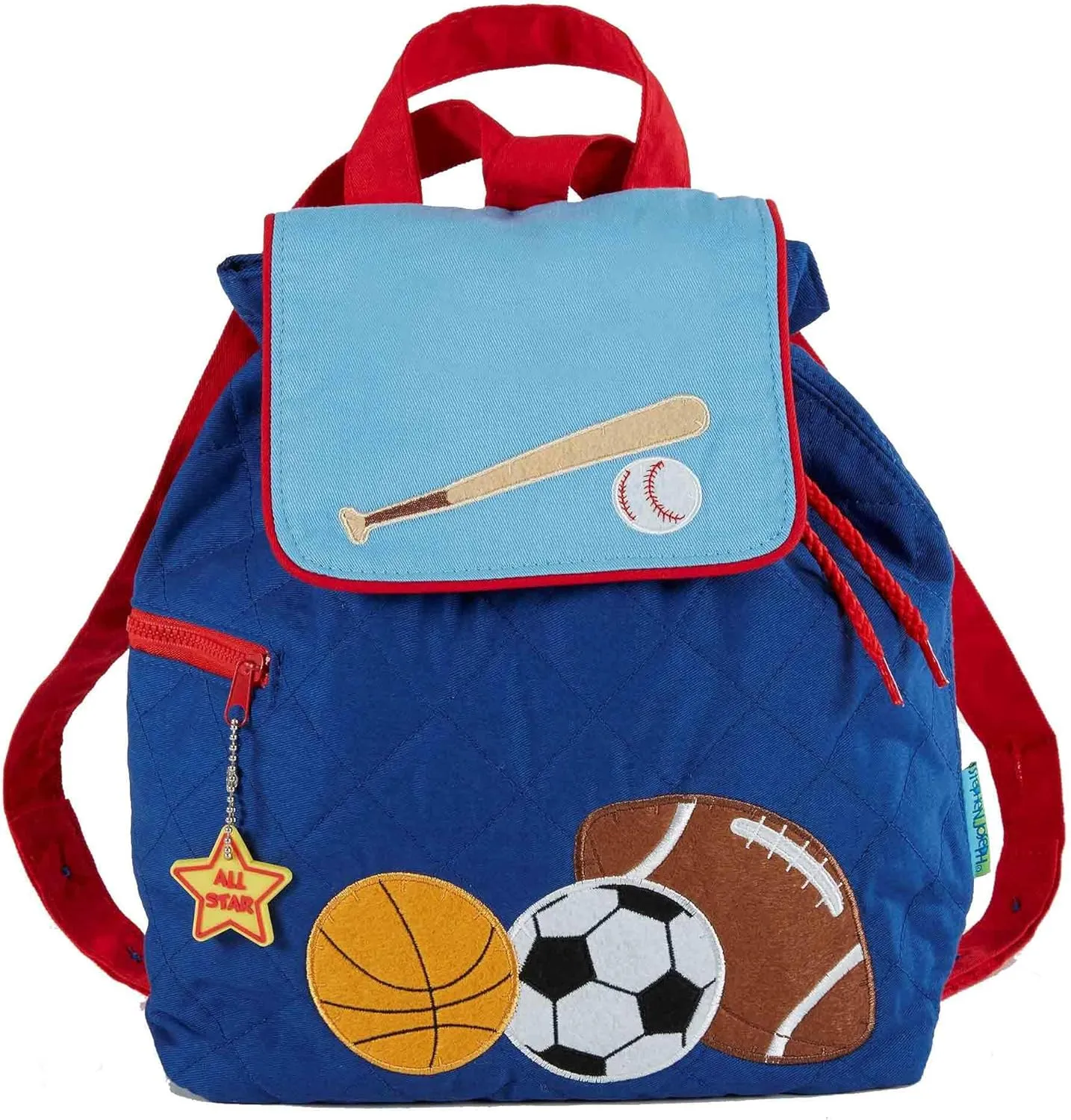 DIBSIES Personalized Quilted Backpack for Kindergarten, Pre-School, and Daycare (All Pro Sports)
