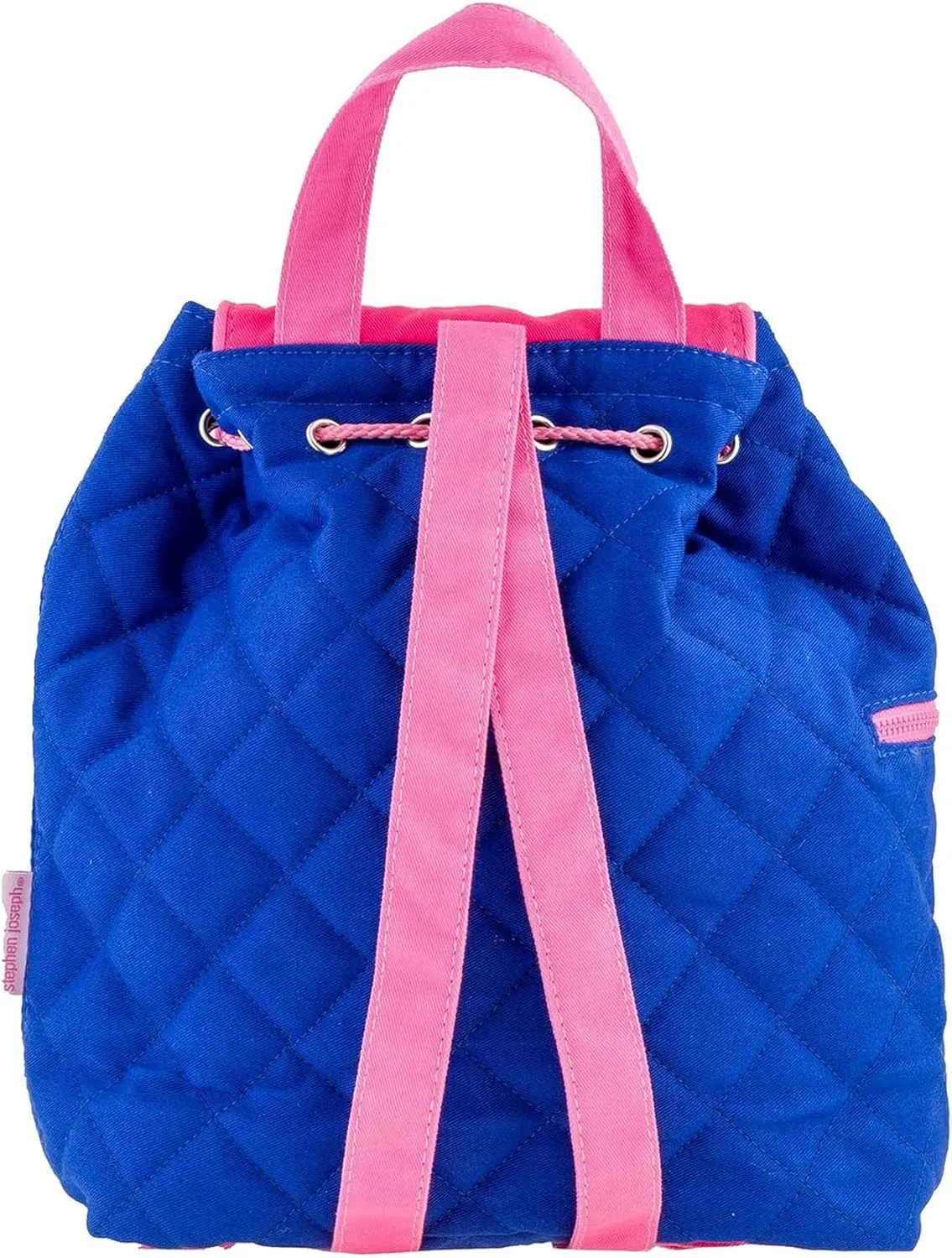 DIBSIES Personalized Quilted Backpack for Kindergarten, Pre-School, and Daycare (Smiling Rainbow)