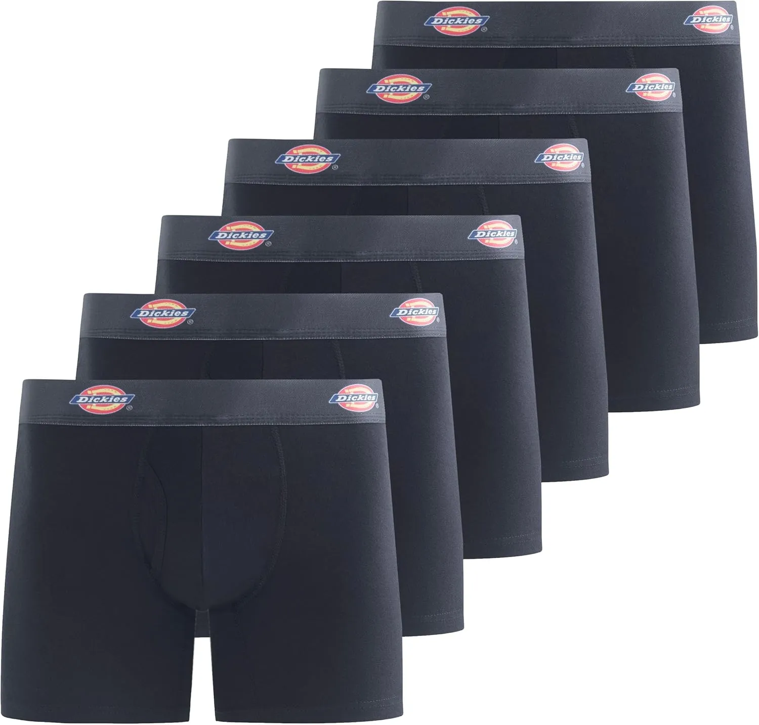 Dickies Mens Underwear 6 Pack Boxers for Men Breathable Cotton Boxer Briefs