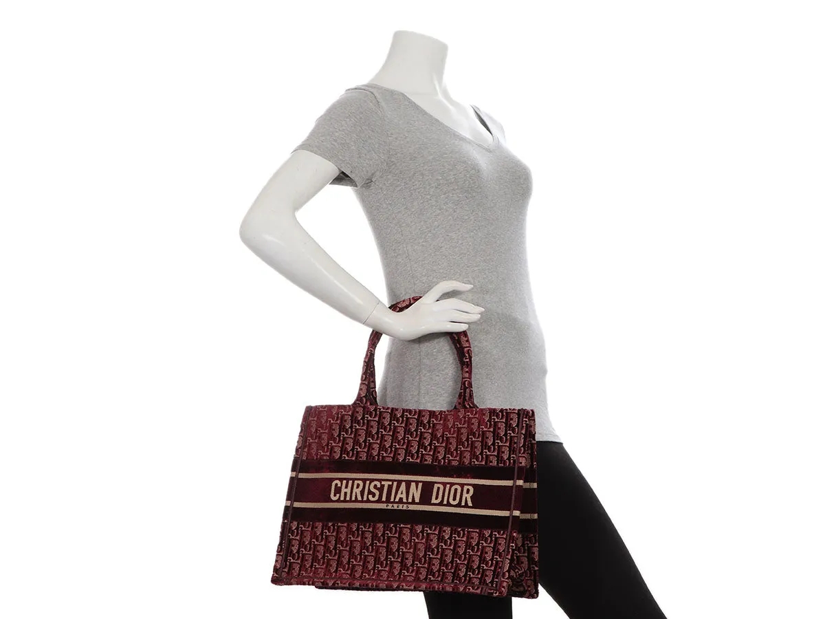Dior Burgundy Oblique Book Tote