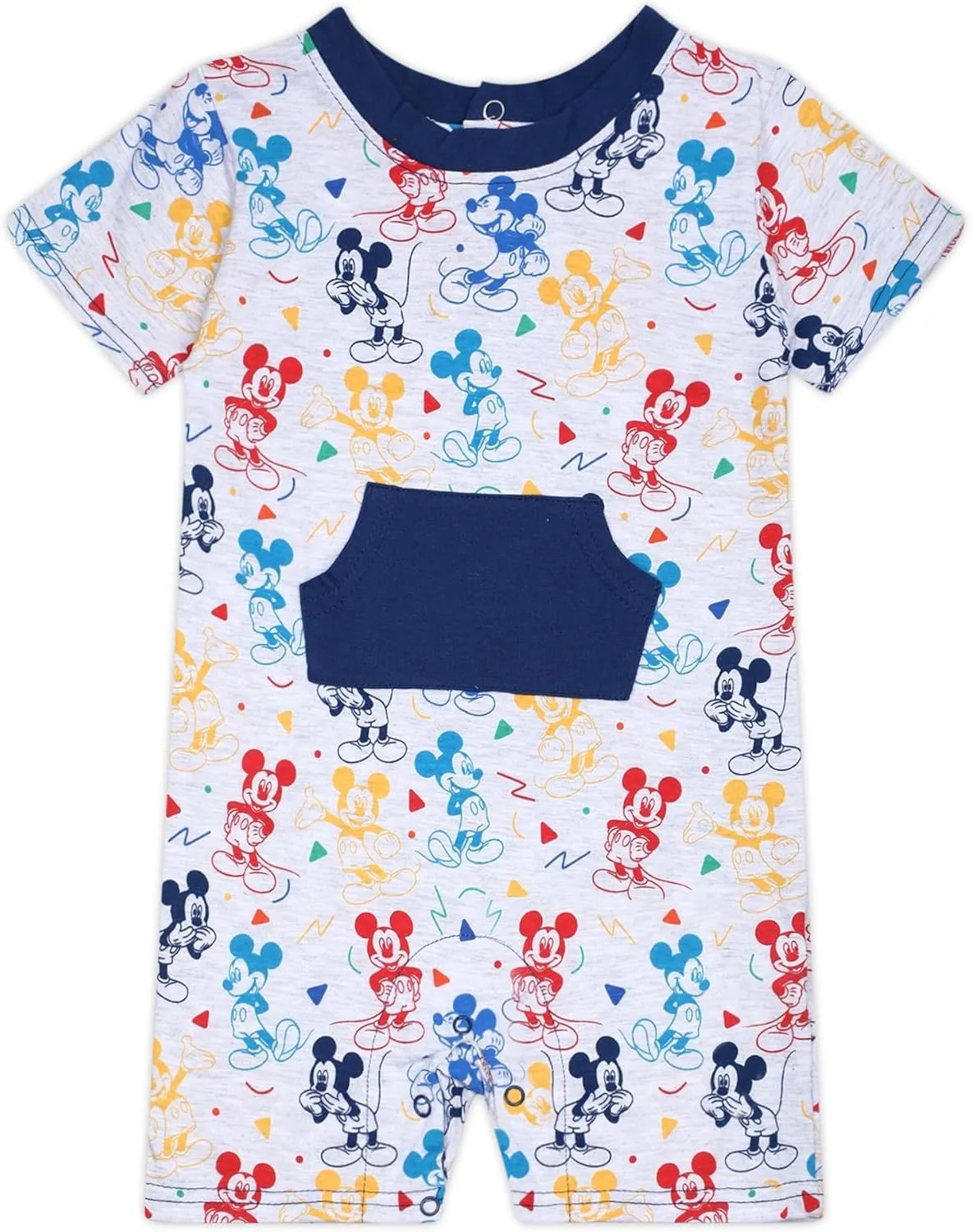 Disney Mickey Mouse Boys T-Shirt, Shorts and Romper Set for Infant