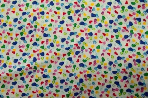 DO: Colourful Dotted Hearts Patchwork / Craft Fabric SOLD OUT