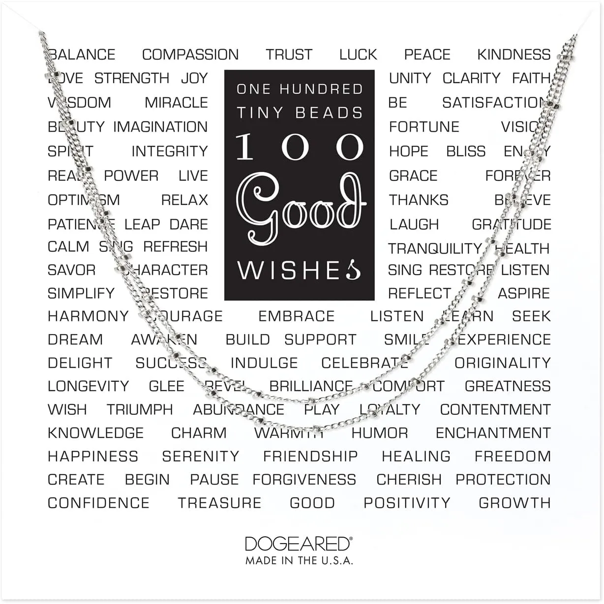 Dogeared 100 Good Wished Beaded Chain Necklace
