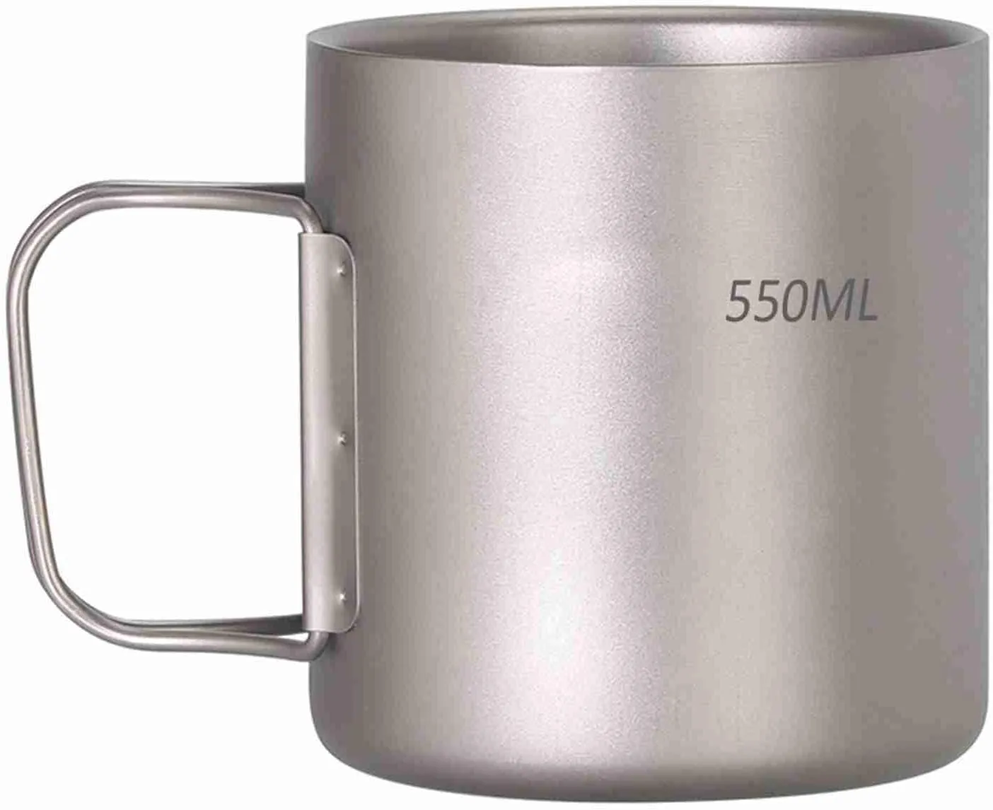 Double Wall Water Cup Coffee Mug for Outdoor Camping Hiking Picnic, 550ml (550ml)
