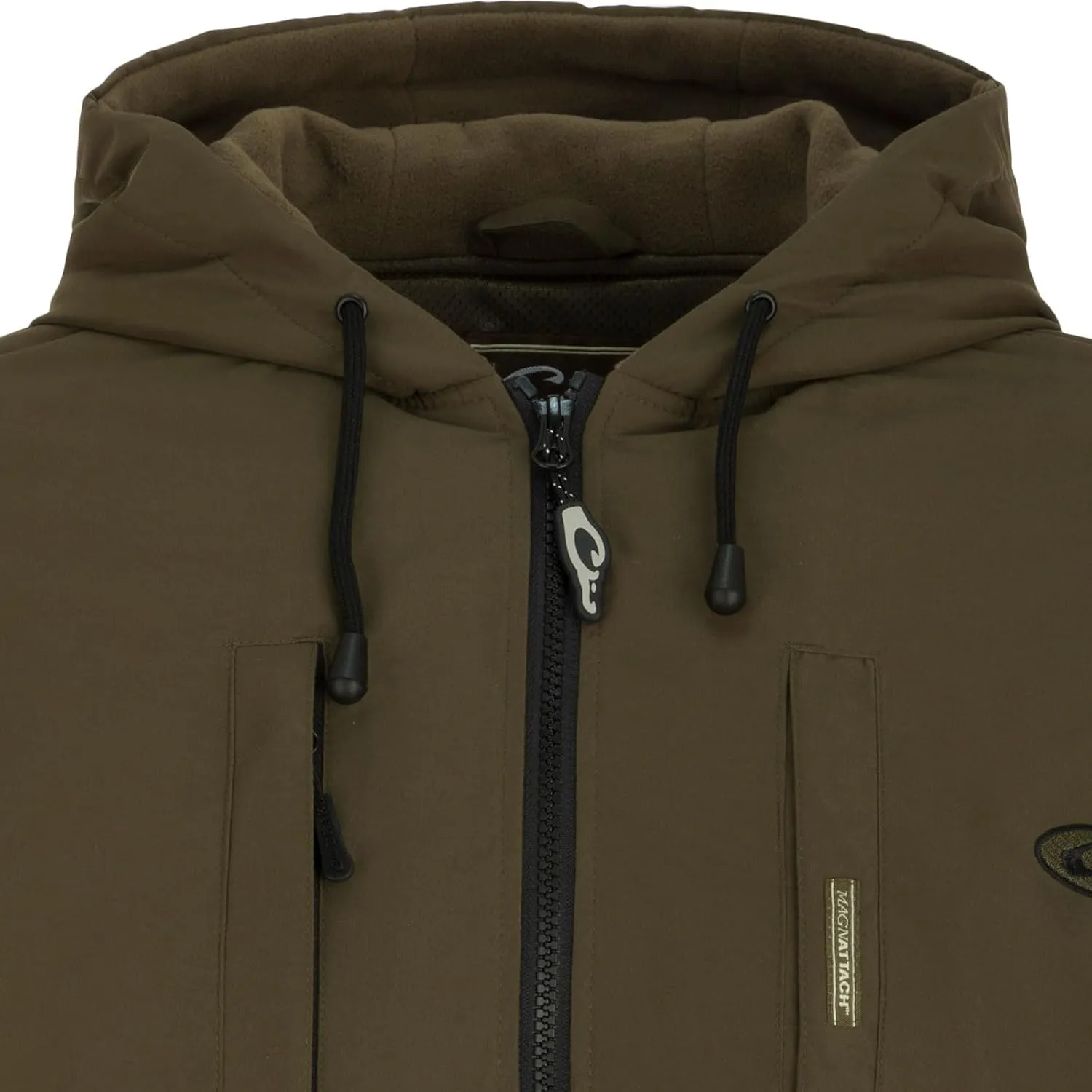 Drake Waterfowl Men's MST Waterproof Full Zip Hunting Warm Fleece Lined Hooded Jacket