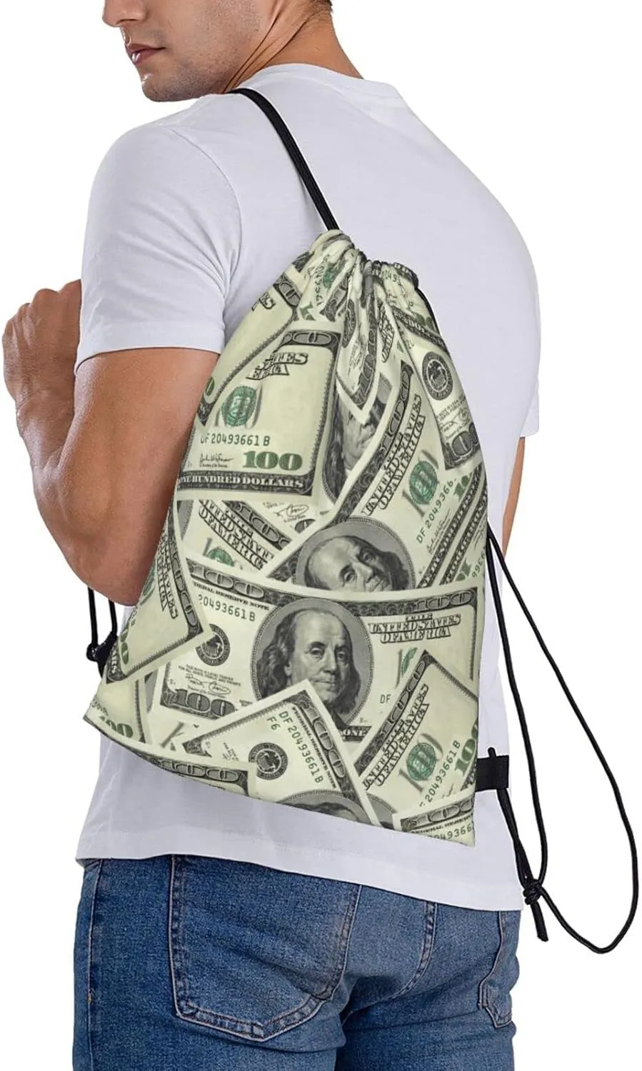 Drawstring Backpack Bag Sports Gym Sack Drawstring Bag Shopping Sport Yoga Travel String Bag For Men Women