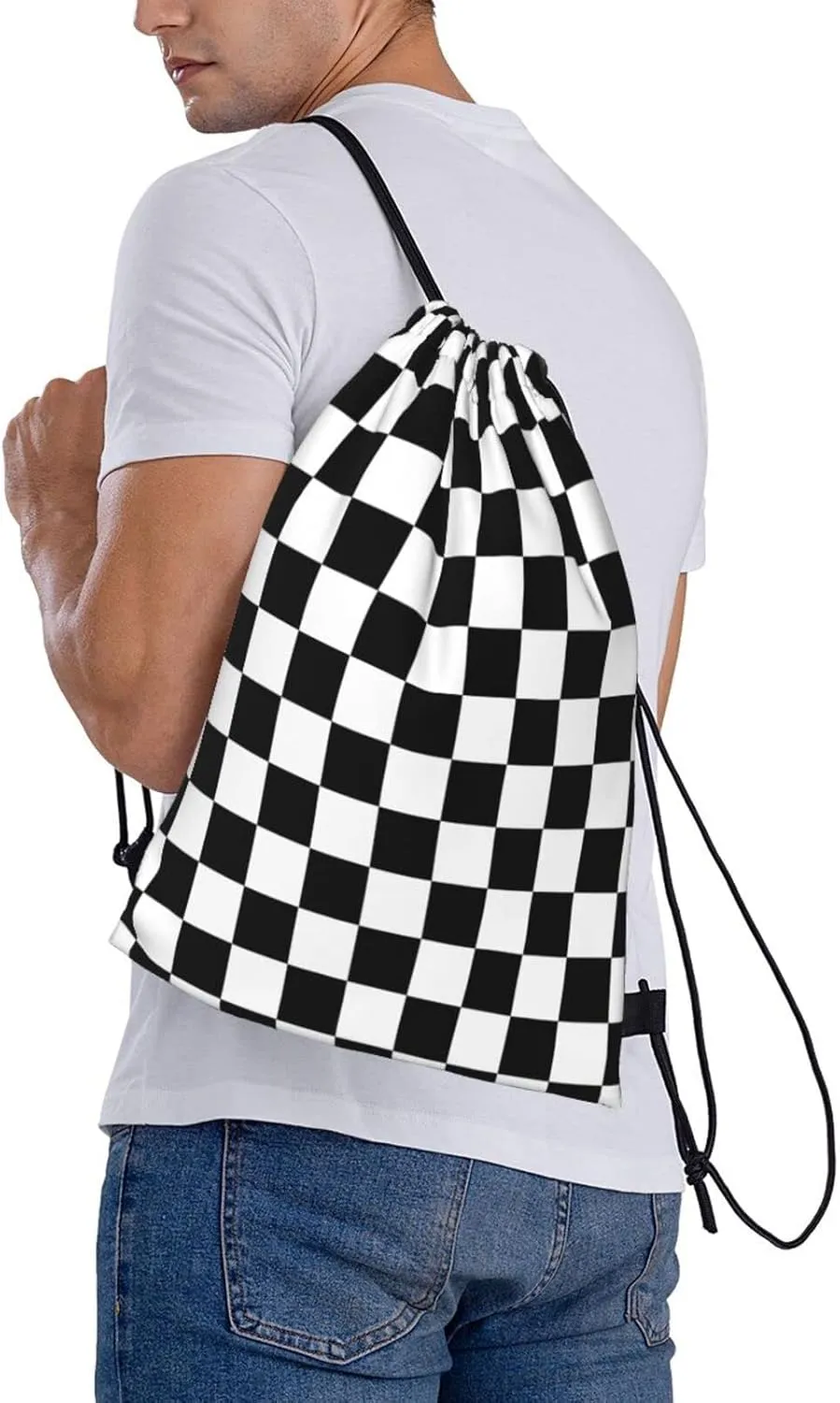 Drawstring Backpack Bag Sports Gym Sack Drawstring Bag Shopping Sport Yoga Travel String Bag For Men Women