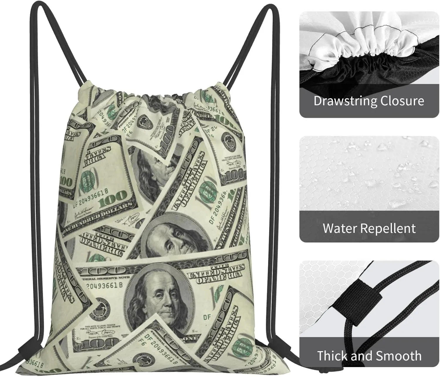 Drawstring Backpack Bag Sports Gym Sack Drawstring Bag Shopping Sport Yoga Travel String Bag For Men Women