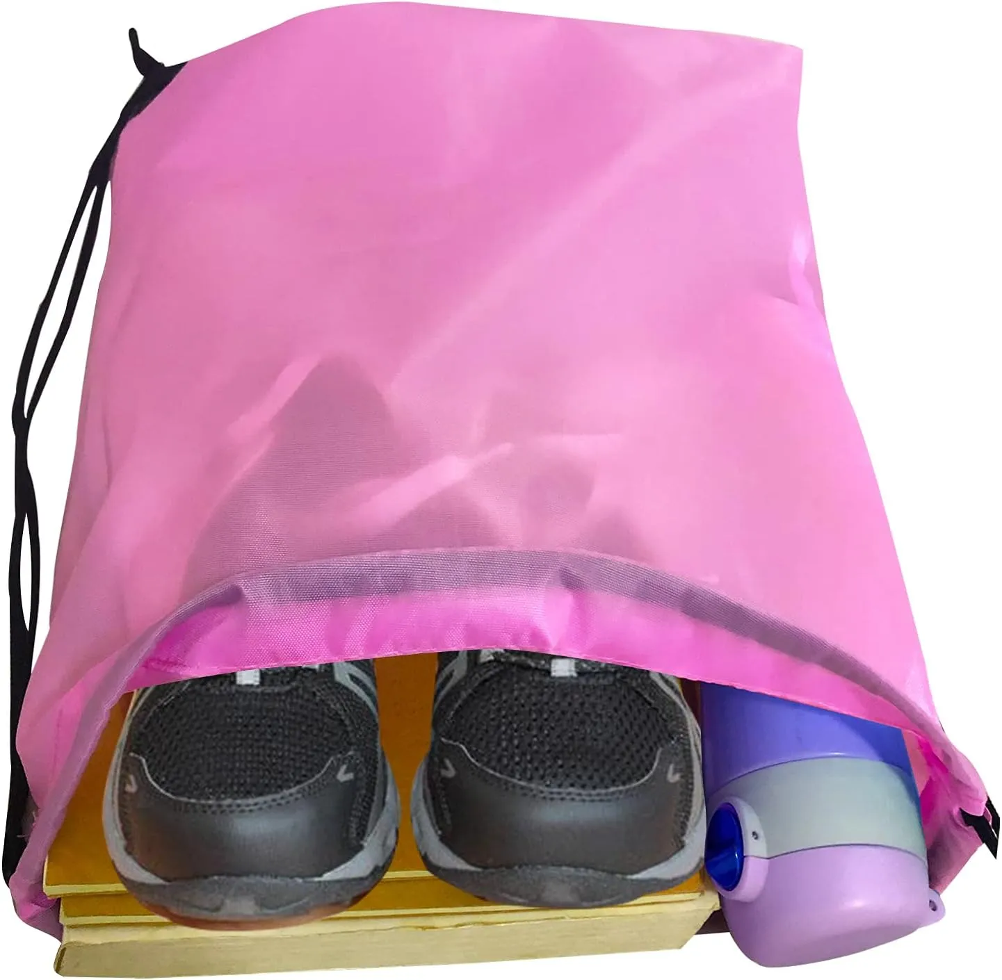 Drawstring Bags Bulk 14 Pcs Drawstring Backpack Bulk Cinch Bag Sackpack for Men Women Gym (Pink)