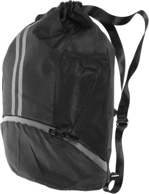 Drawstring Gym Bag Soccer Bag Drawstring Men's Women's Sport Bag Wet Dry Separation Oxford Fabric