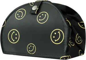 Drawstring Makeup Bag Open Lay Flat,Large Capacity Cosmetic Bag For Women Purse With Compartments,Travel Toiletry Bag Accessories Organize (Green) (black)