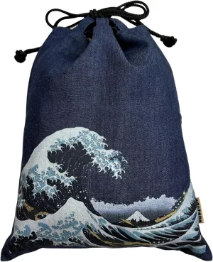 Drawstring pouch Cloth bag Cotton 100% 4.5 oz Inner pocket Men's Ladies'