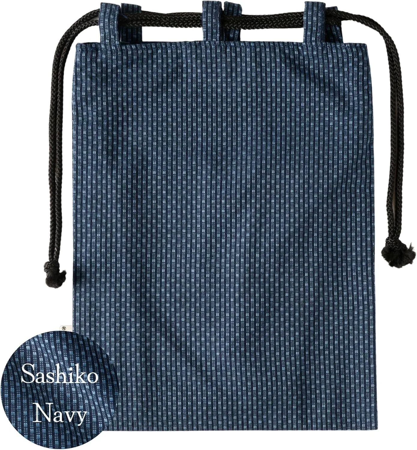 drawstring pouch cloth bag cotton 100% Sashiko fabric shrine stamp book bag inner pocket men's ladies'