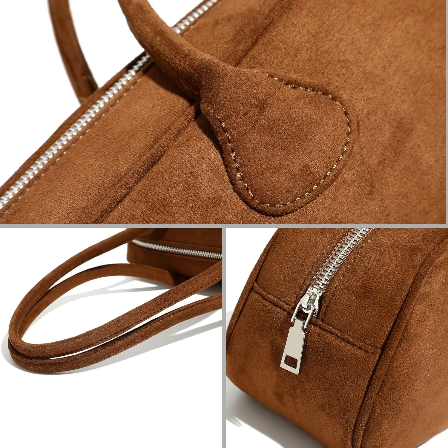 East West Le Teckel Handbag for Women Elegant Genuine Leather Shoulder Purse for Formal Events or Work
