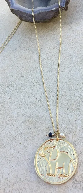 Elephant Coin Necklace