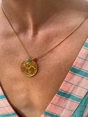 Elephant Coin Necklace