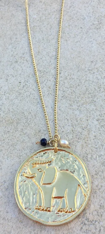 Elephant Coin Necklace
