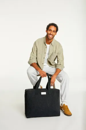 Elzevir the big weekend bag - Recycled cotton black