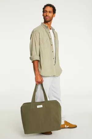 Elzevir the big weekend bag - Recycled cotton Military Green