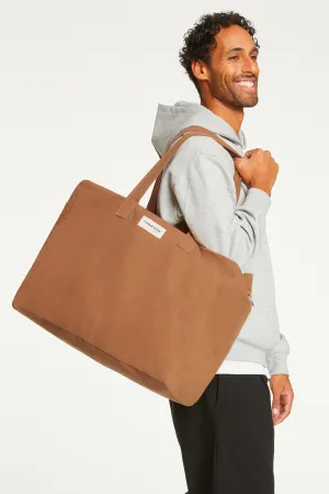 Elzevir the big weekend bag - Recycled cotton tobacco