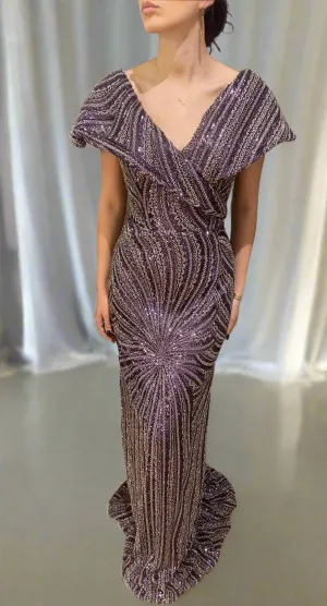 EMBELLISHED OFF SHOULDER CORSET DRESS