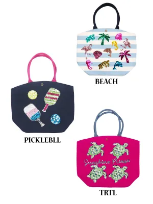 Embroidered Sequin Totes - S24 - Simply Southern