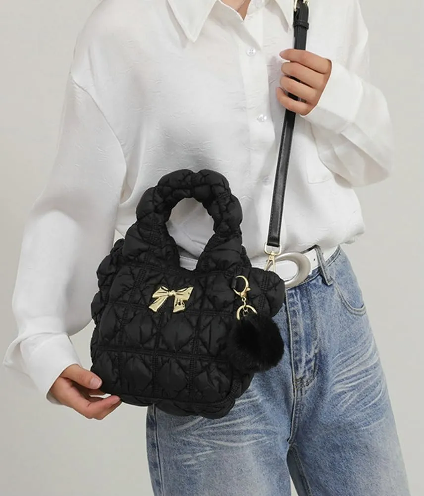 Epsion Crossbody Bag Handbag for Women Nylon Slouchy Bag Shoulder Vegan Leather Trendy Purse Removable Strap Work Dating