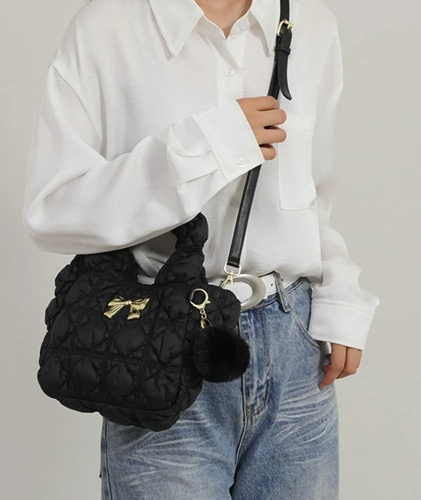 Epsion Crossbody Bag Handbag for Women Nylon Slouchy Bag Shoulder Vegan Leather Trendy Purse Removable Strap Work Dating