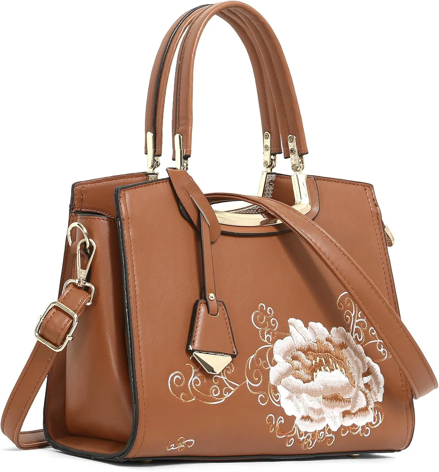 EXOTIC® flora embroidered collection PU Leather hand bag for women