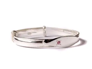 Expanding baby Christening bangle 35495