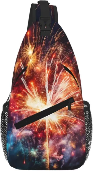 Explosion Firework Sling Bag For Women Men Travel Hiking Backpack Crossbody Shoulder Chest Bags Casual Daypack