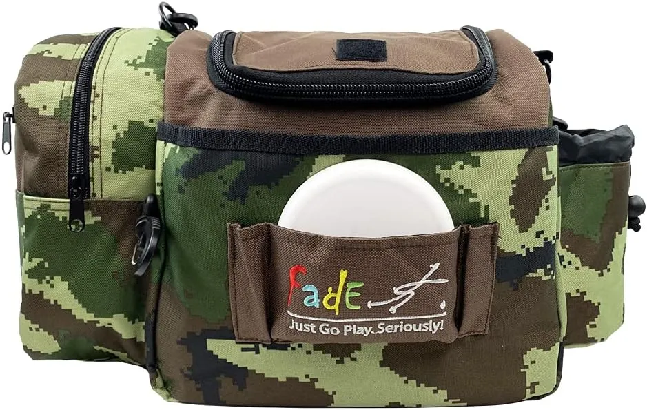 Fade Crunch Disc Golf Bag – Compact, Sturdy, and Insulated Shoulder Strap Bag for All Players Cooler Bag - Electric Lime