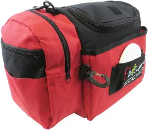 Fade Crunch Shoulder Strap Disc Golf Bag – Versatile, Durable, and Built for All Players, from Newcomers to Night Round Pros – Compatible with Harnesses (Red)